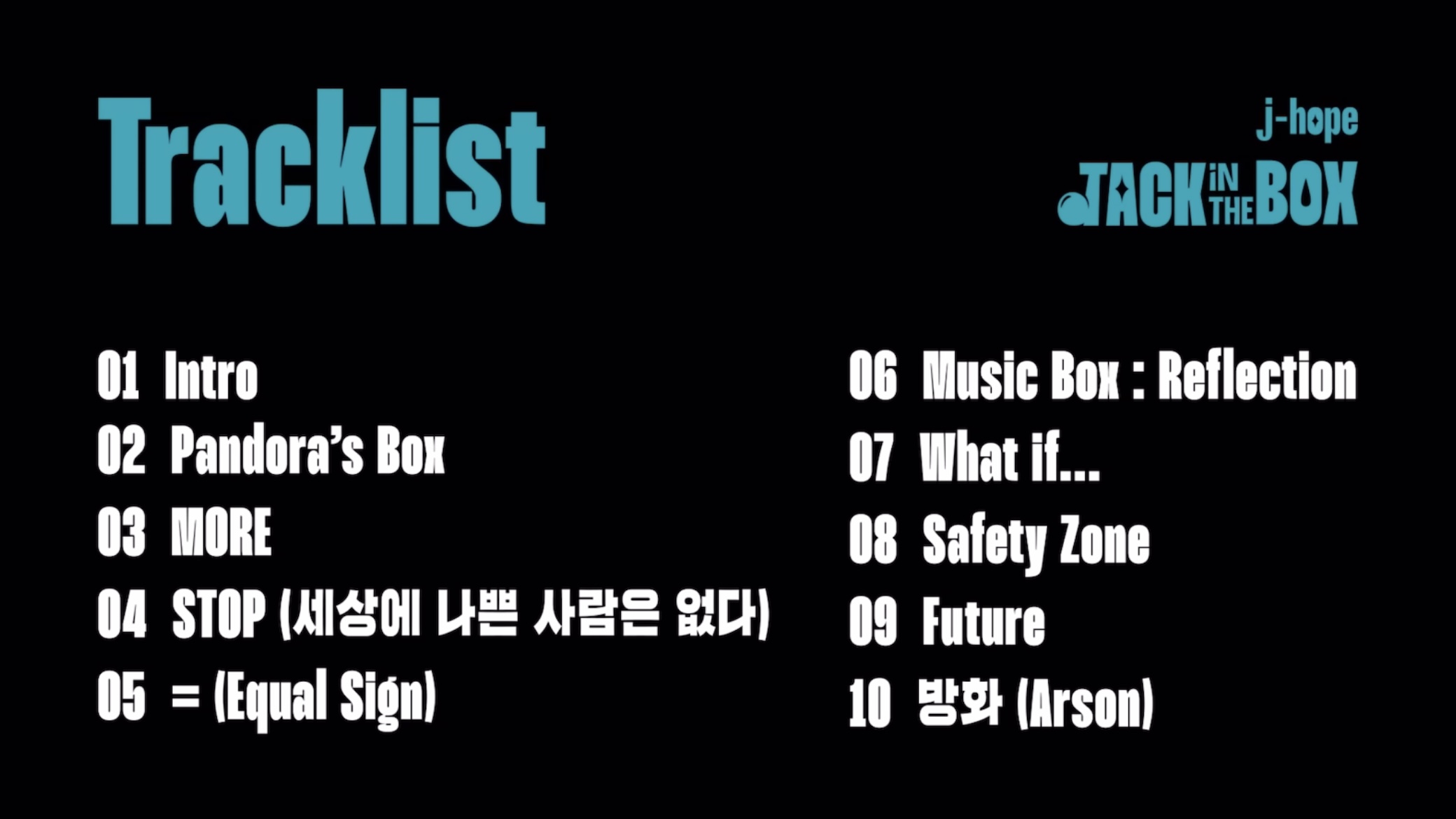 BTS J-HOPEのソロアルバム「Jack In The Box」のトラックリストが 