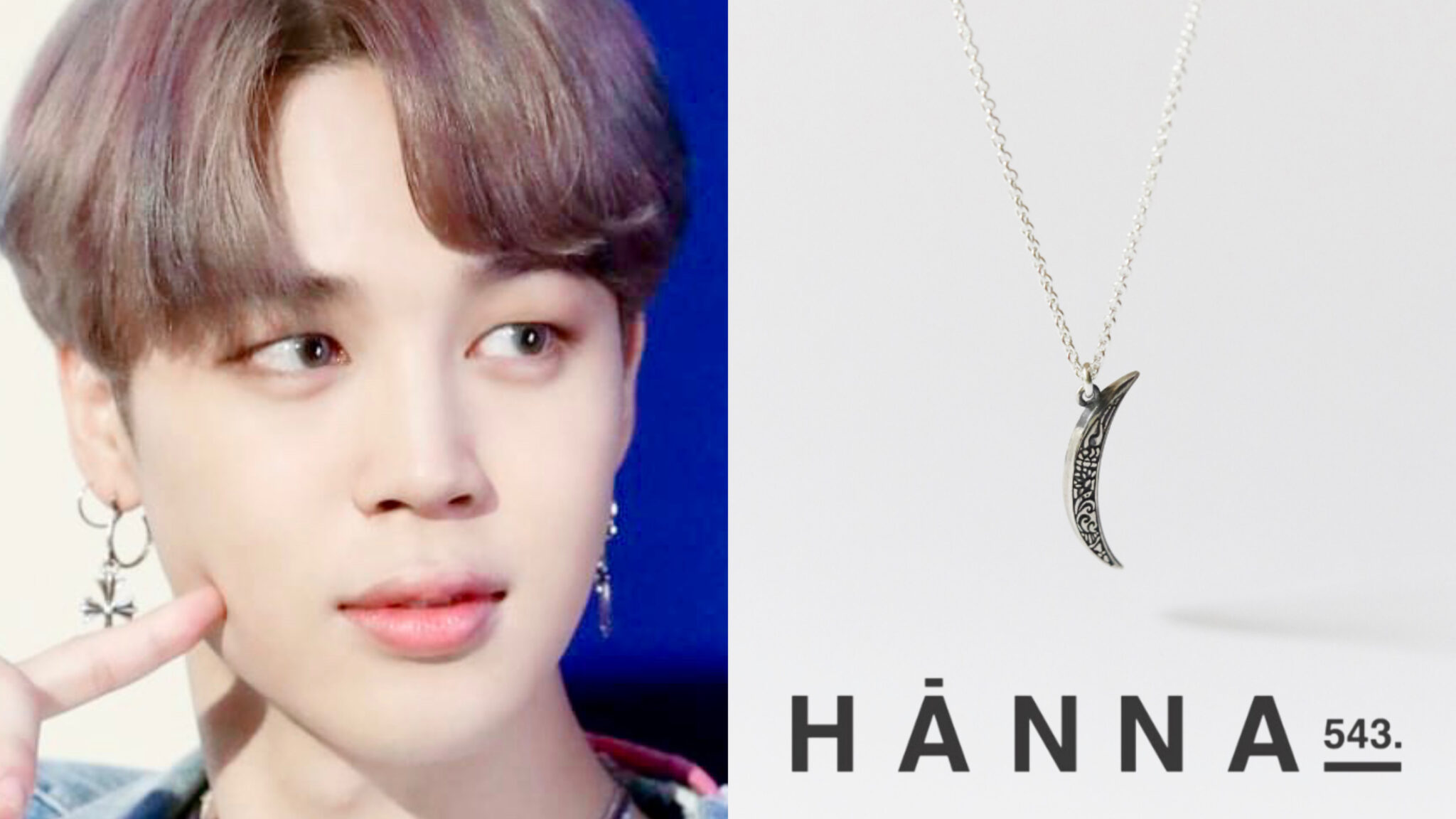 AREUM] ネックレス BTSスタイル ジミン 着用モチーフ 月【BTS ジミン