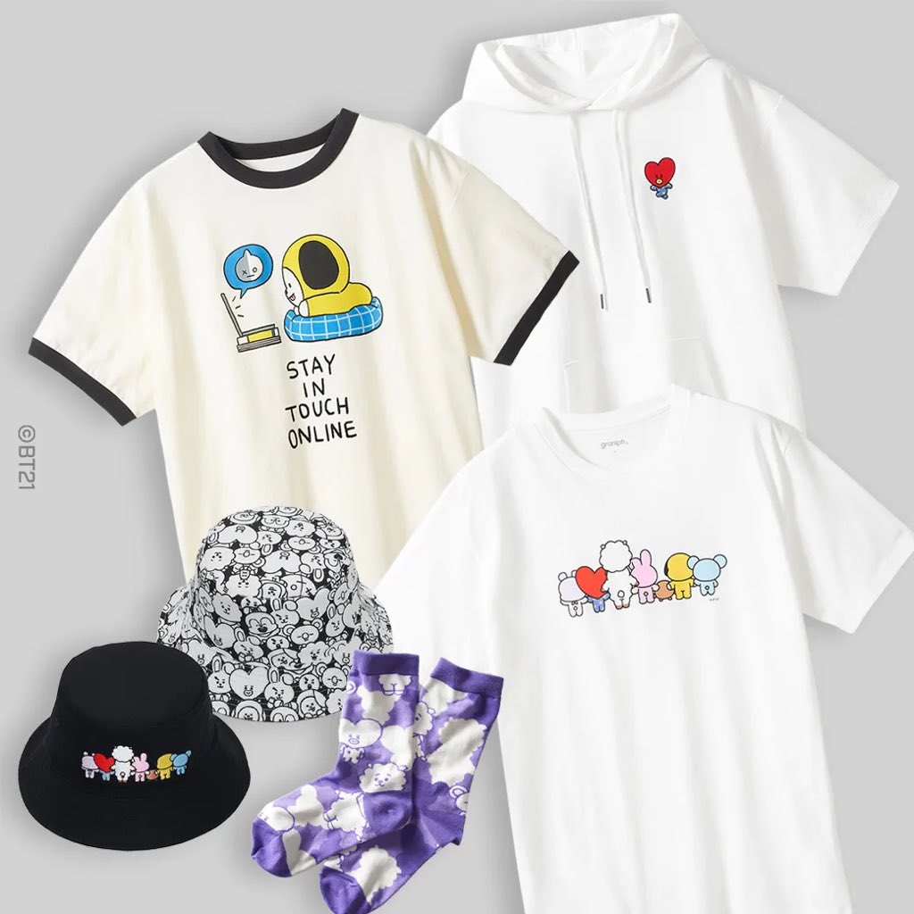BT21の可愛いアイテムが全国のグラニフにて発売決定！！発売日・購入