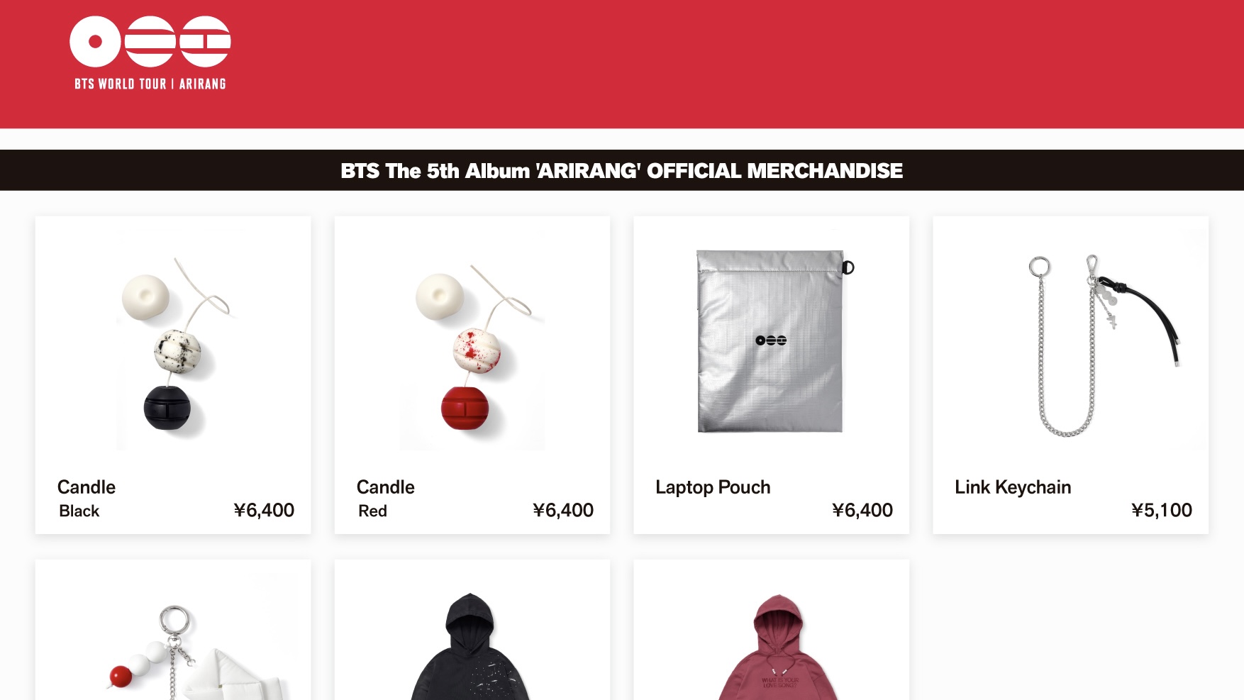 BTS ワールドツアー関連商品セット BTS WORLD TOUR 'ARIRANG'の日本公演の公式グッズが全国の映画館にて